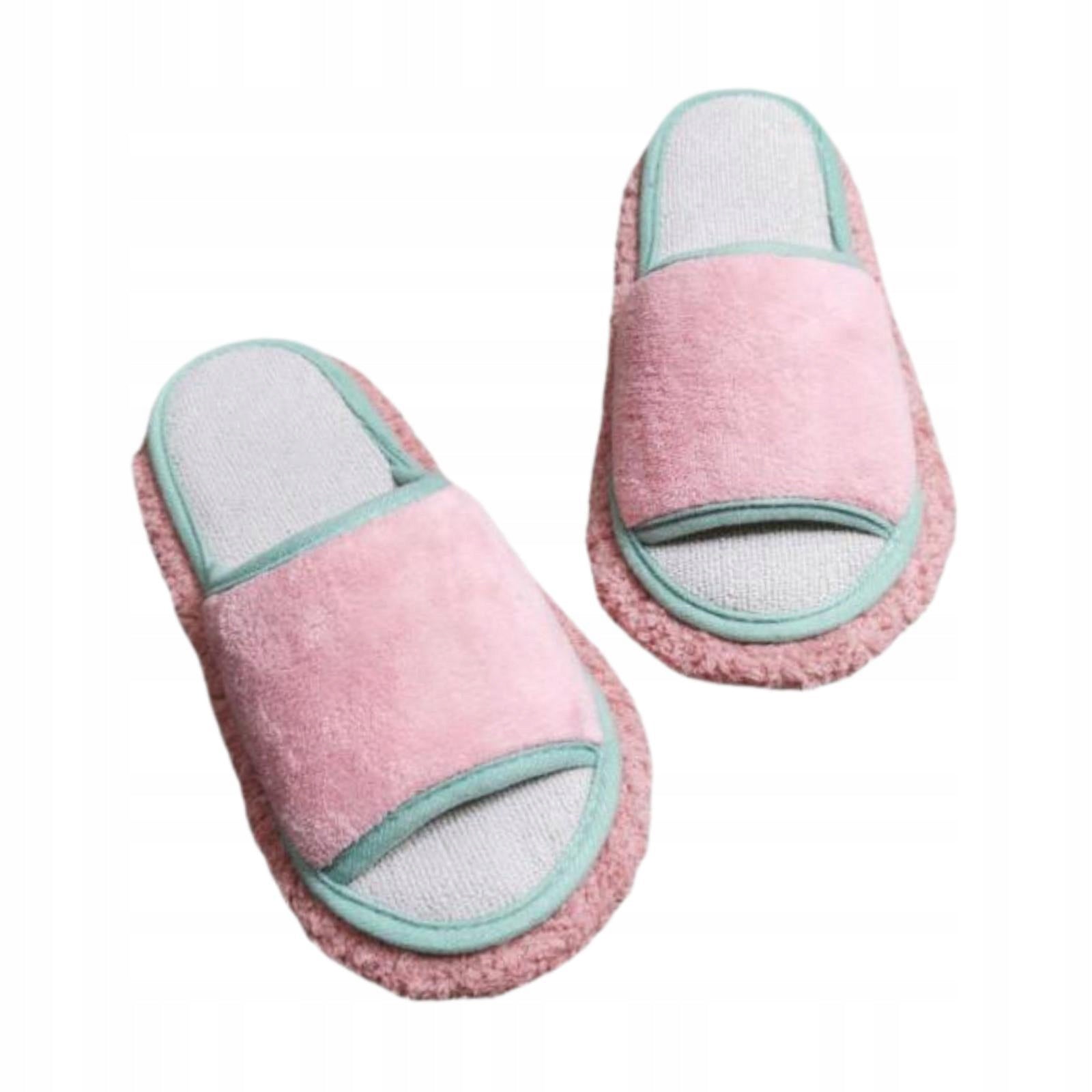 Mop Slippers Men Women Comfortable Open Toe Quiet Pink Green 24.5cm