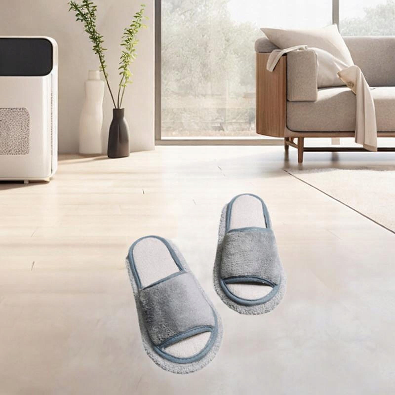 Mop Slippers Men Women Comfortable Open Toe Quiet Practical Grey 28cm