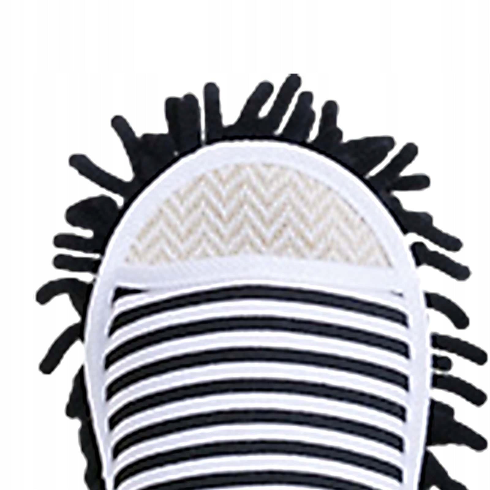 Mop Slippers Men Women Practical Portable Stripes Cleaning 39 To 41 Black Brand no brand