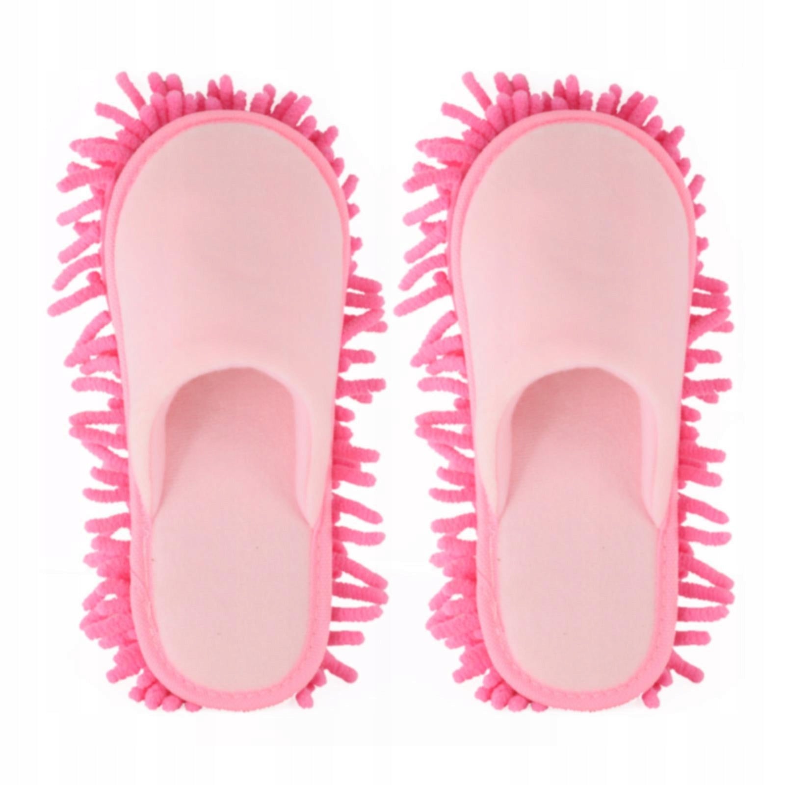 Mop Slippers, Multifunction Warm Comfortable Dusting Shoes, Floor Pink