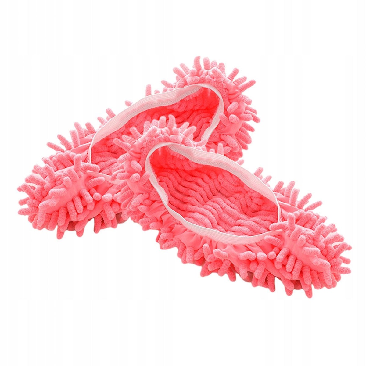 Mop Slippers Shoe Covers, Soft Microfiber Foot Dust Hair Cleaner Lazy Pink Packaging status original