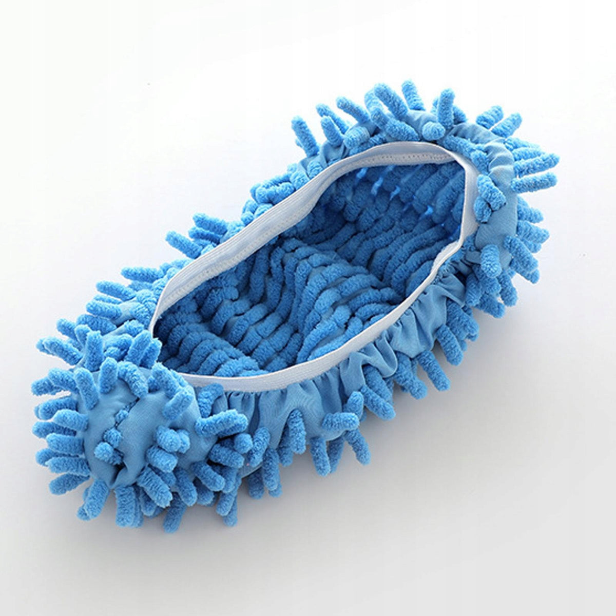 Mop Slippers Shoes Cover, Soft Microfiber Foot Dust Hair Cleaner Multi Blue Packaging status original