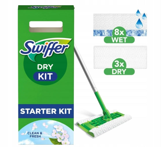 Mop Swiffer FRESH Starter Kit 11 Cartridges 8 + 3 Limited Edition - HIT Brand Swiffer