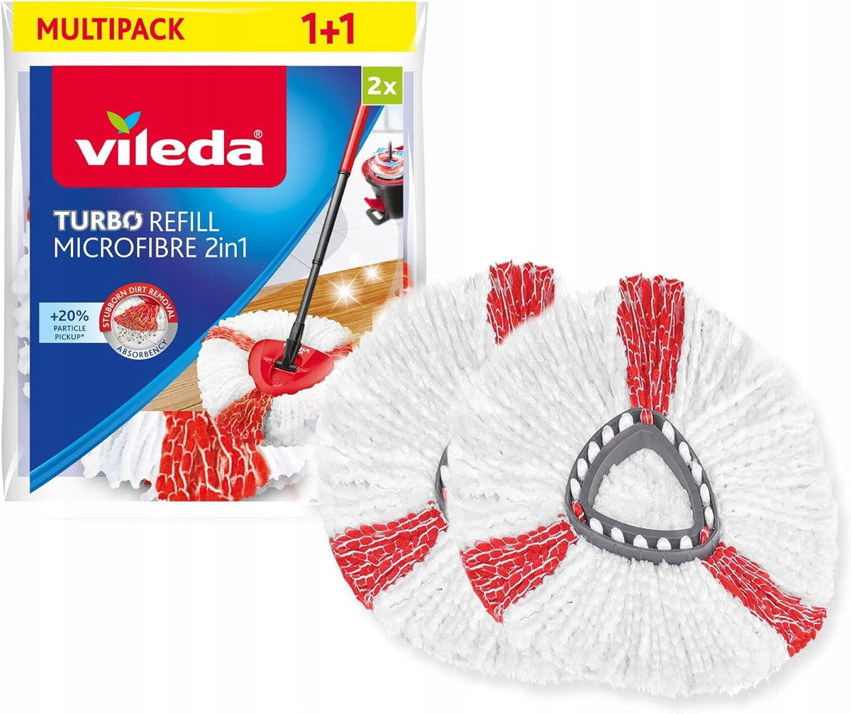 Mop Vileda Rotary Bucket Set 3in1 Turbo + 3x Microfiber Mop Cartridge Manufacturer code Vileda Mop Obrotowy Wiadro + 3 Wkłady do Mopa