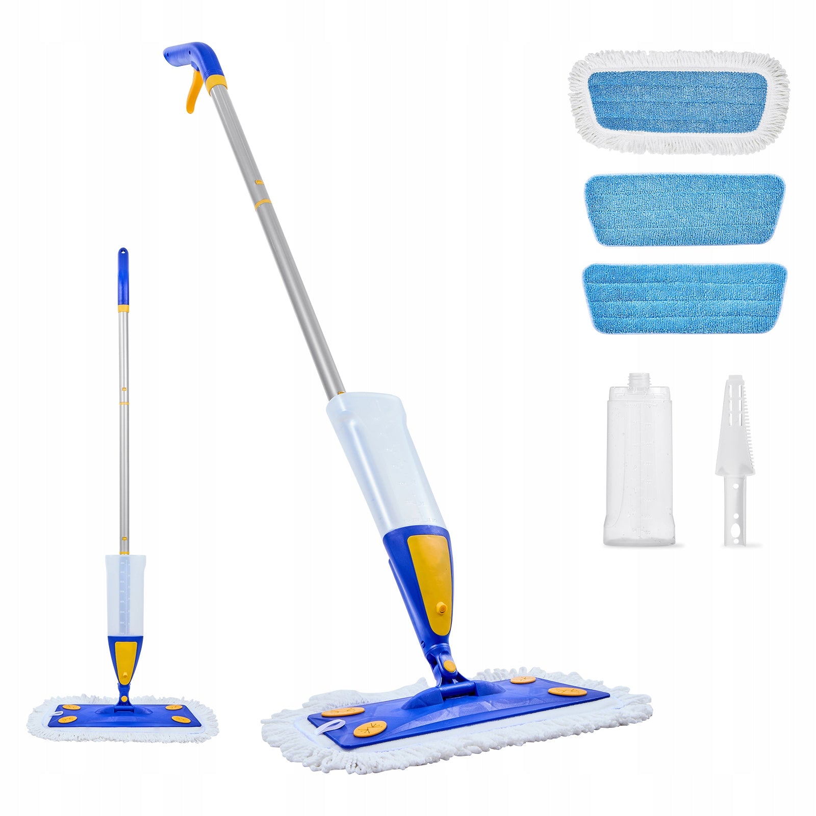 Mop With Sprayer With 3 Reusable And 800ML Water Tank