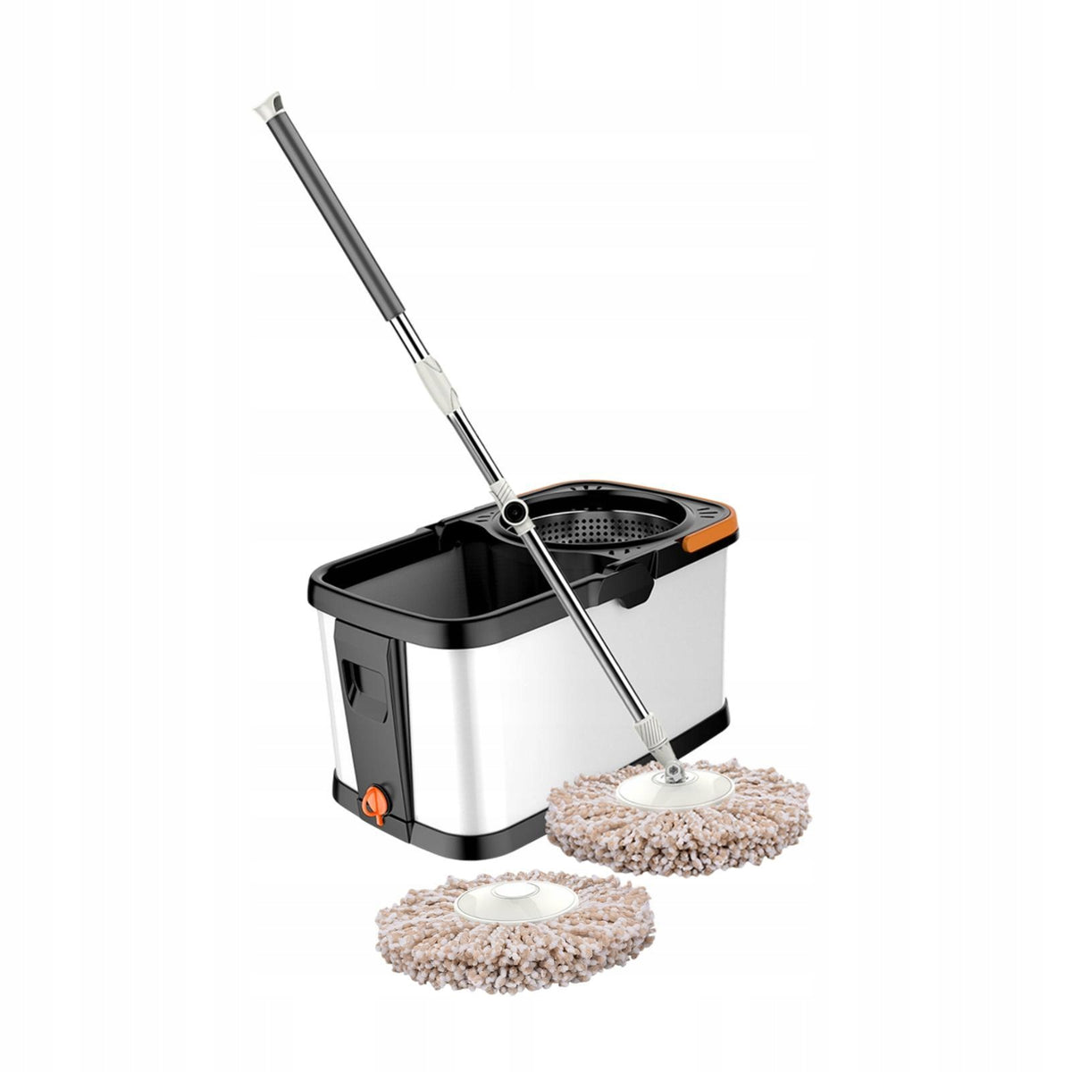 Mop and Bucket Set Rotary Mop Adjustable Handle Cleaning Tool Microfiber Brand no brand