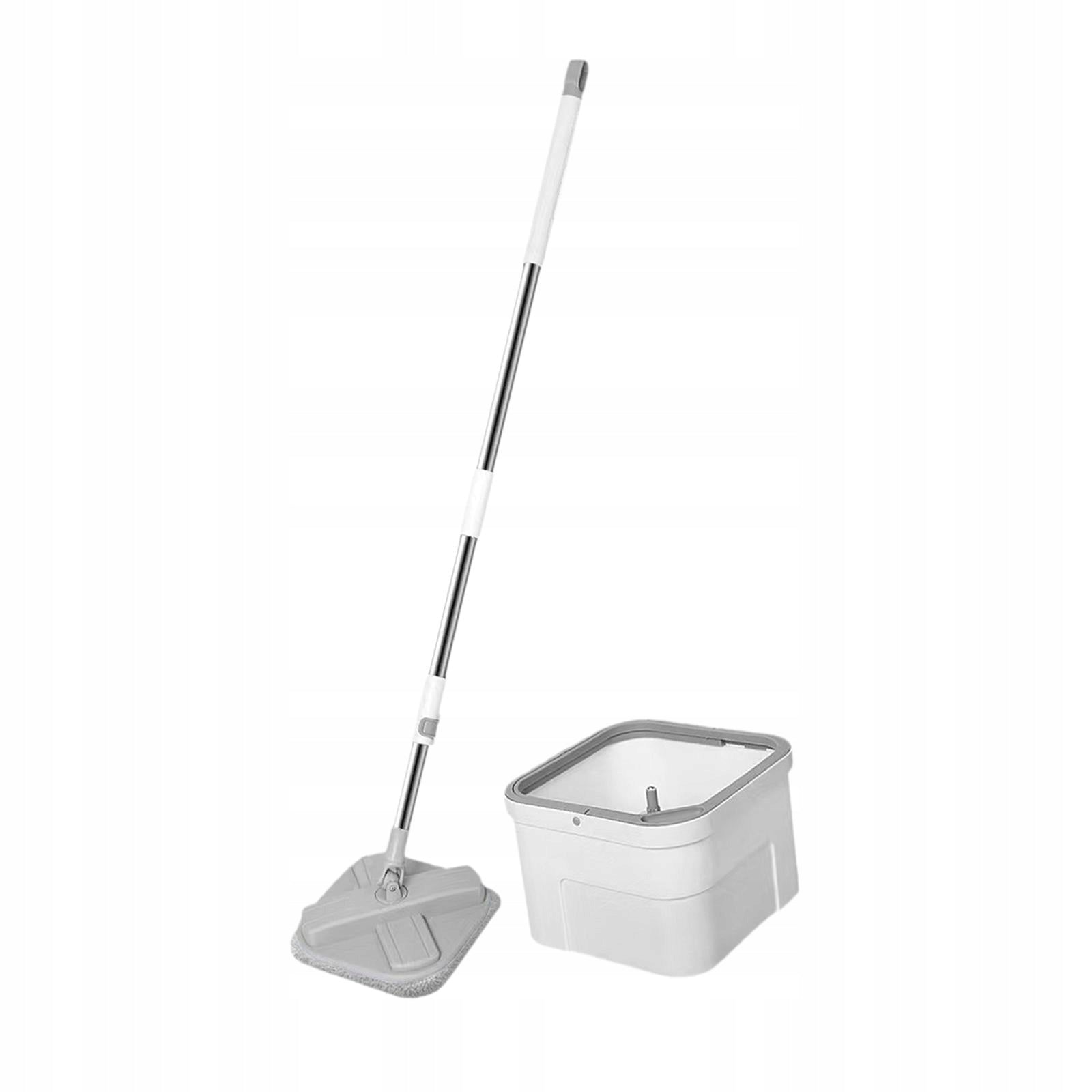 Mop and Bucket Set with Long Handle Microfiber Mop Head Rotary Mop Cleaning
