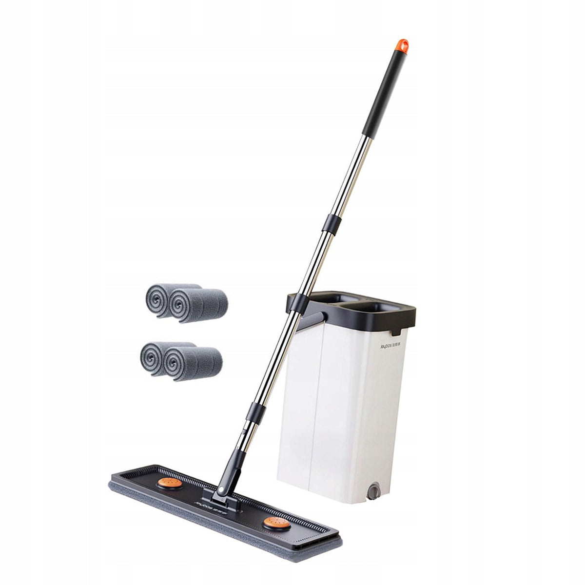 Mop and Bucket with Wringer Set Flat Mop for Hardwood Tile Wall 33cm 4 pads Manufacturer code 08470117991