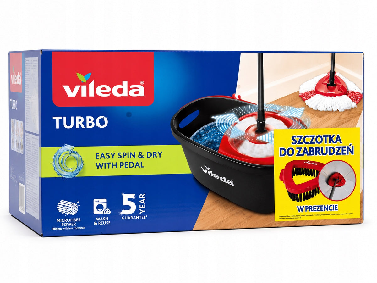Mop with bucket Vileda Turbo Easy Spin & Dry with pedal +brush for
