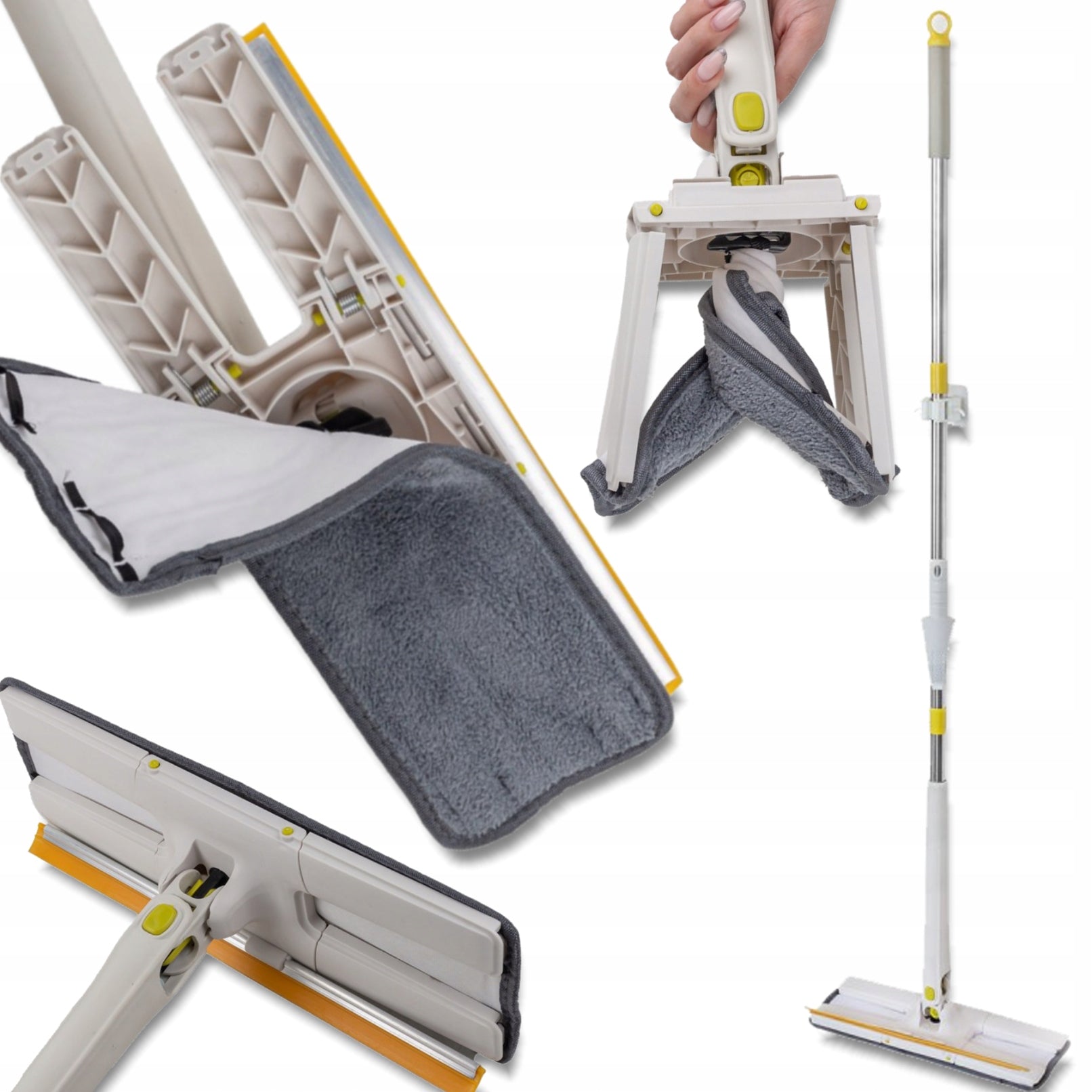 Mop with impression mechanism rotating butterfly microfiber WMC Tools