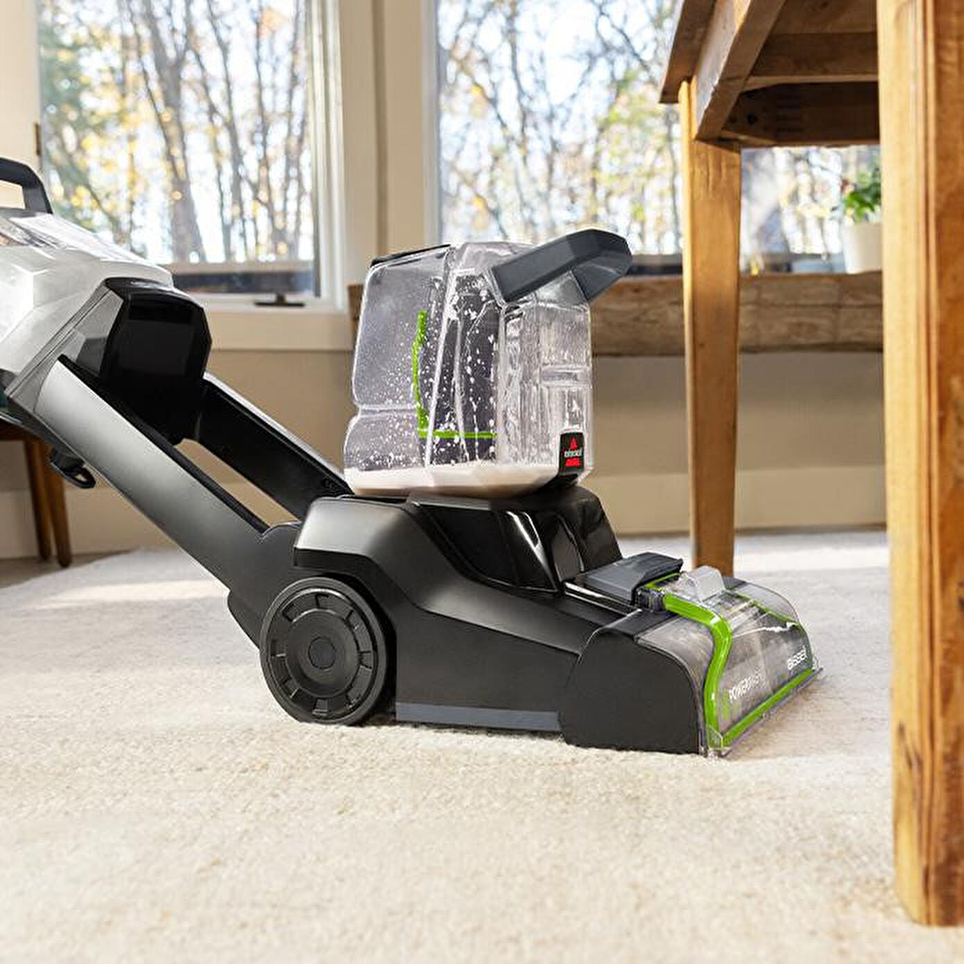 Mopping vacuum cleaner BISSELL PowerWash Pet 3878N active washing water separation Dominant color silver/gray