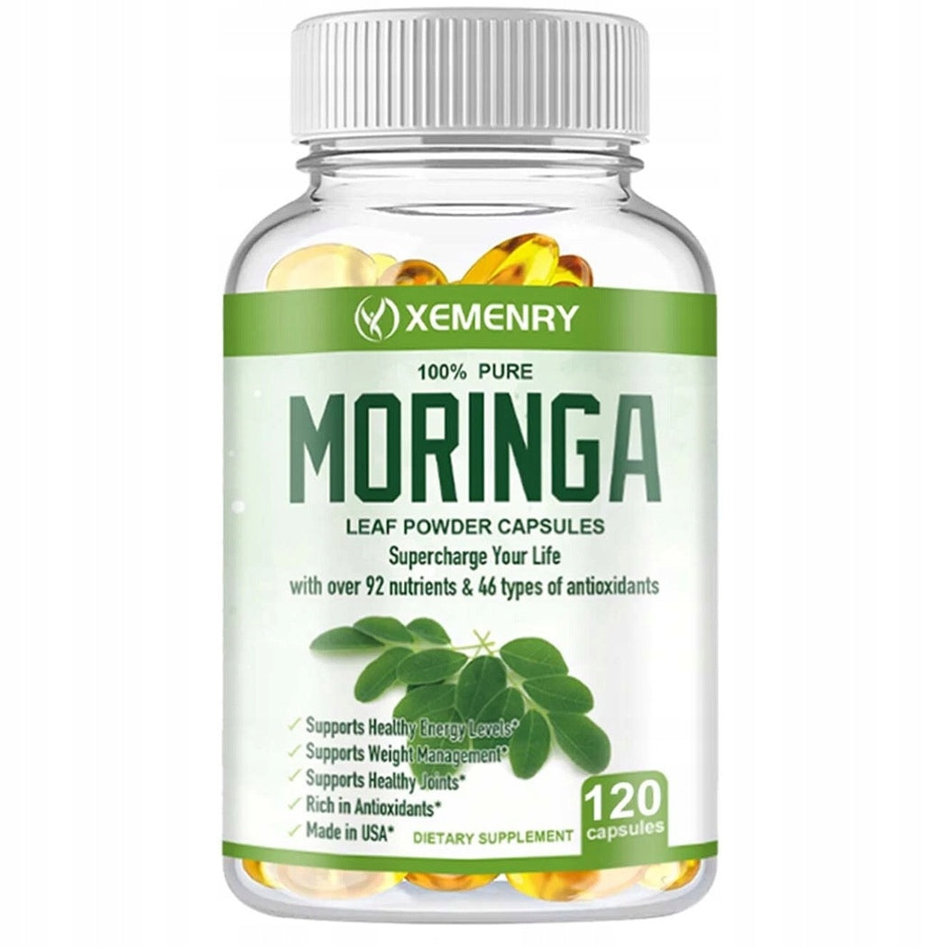 Moringa 1000 mg capsules – organic, natural, anti-aging, wsp