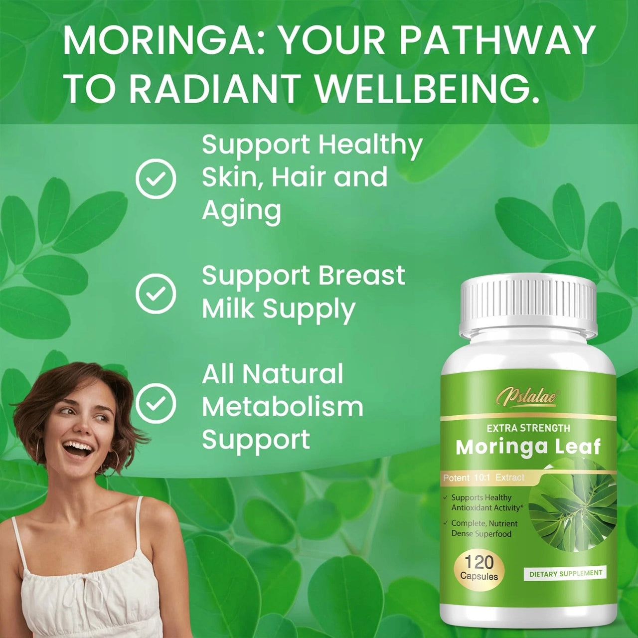 Moringa Leaf 7500 mg – support metabolism and digestion, immunity and energy Expiration date at least 1 year from the date of purchase