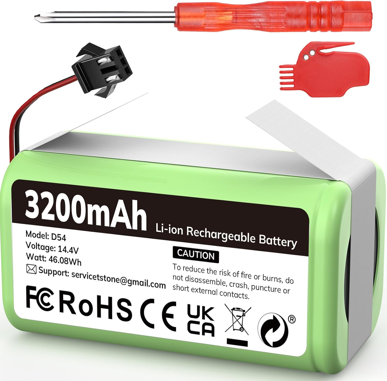 Morpilot Rechargeable Lithium-Ion Battery 14.4V 3200mAh Robot Vacuum Cleaner