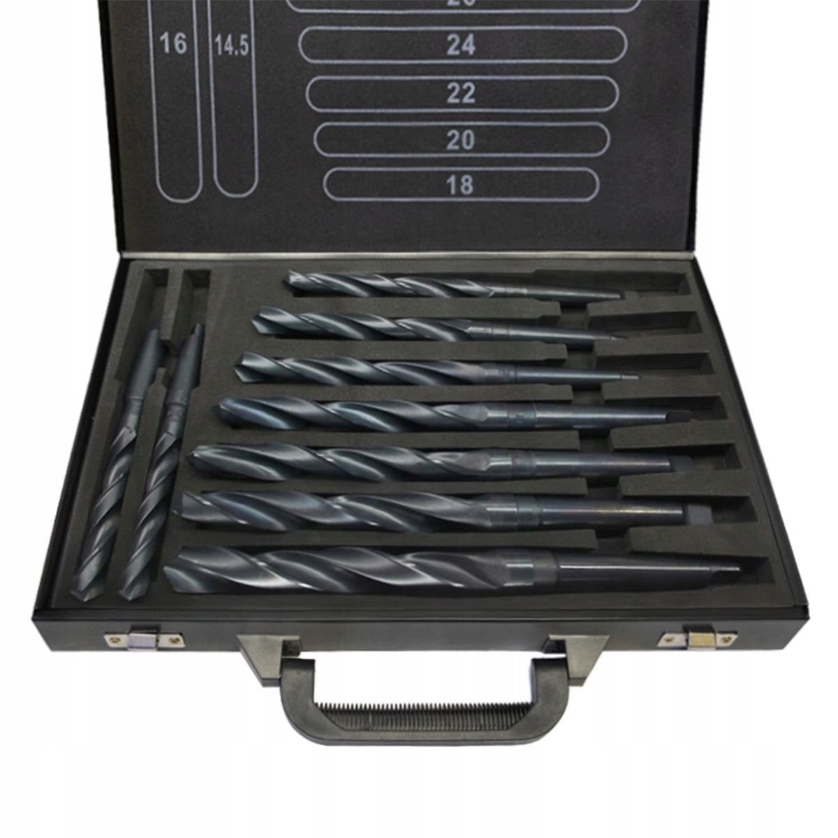 Morsea drill bit set 9 pieces suitcase 14,5-30 cone HSS Koronet