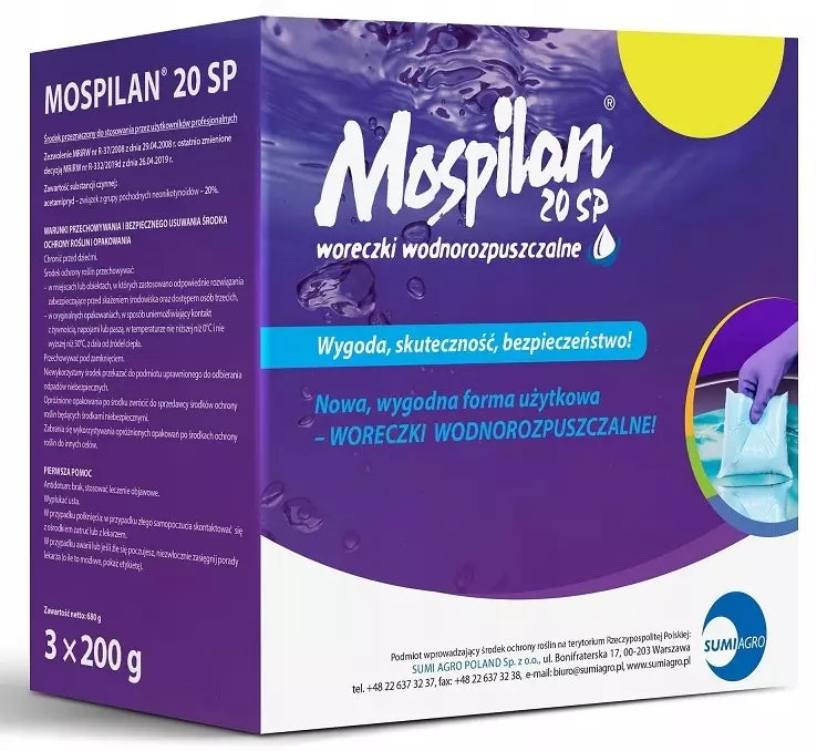 Mospilan 20SP 600g SUMI AGRO acetamipride, stonka, aphid, swelling, litter