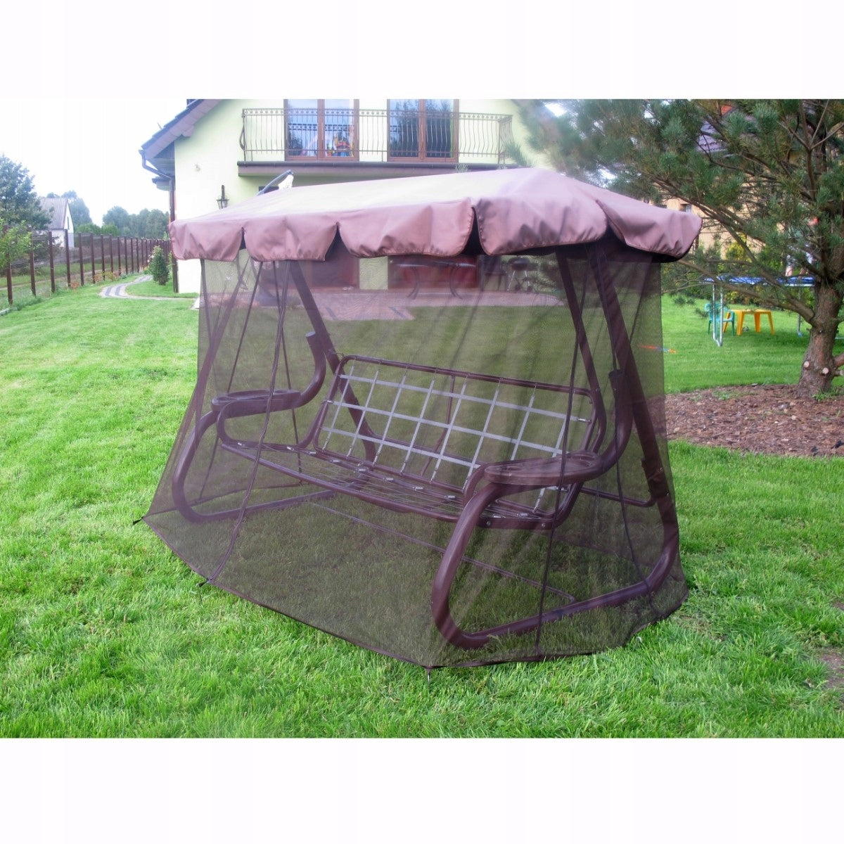 Mosquito Net for Garden Swing PRESIDENT color Brown Kind hanging