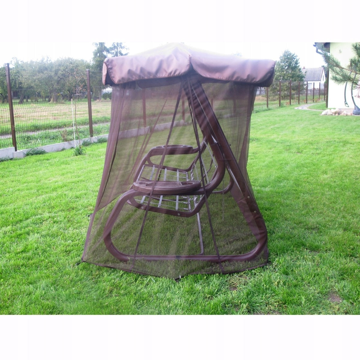 Mosquito Net for Garden Swing PRESIDENT color Brown Seat length 760 cm