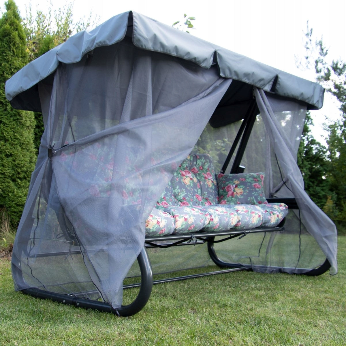 Mosquito Net for Garden Swing PRESIDENT color Grey Kind hanging