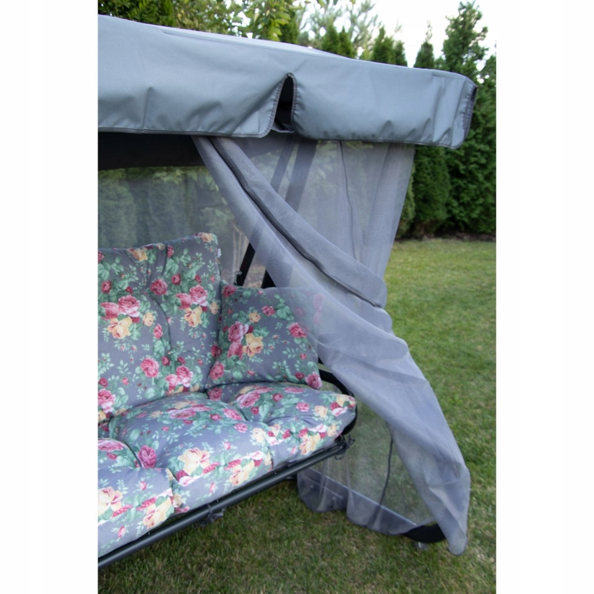 Mosquito Net for Garden Swing PRESIDENT color Grey Seat length 760 cm