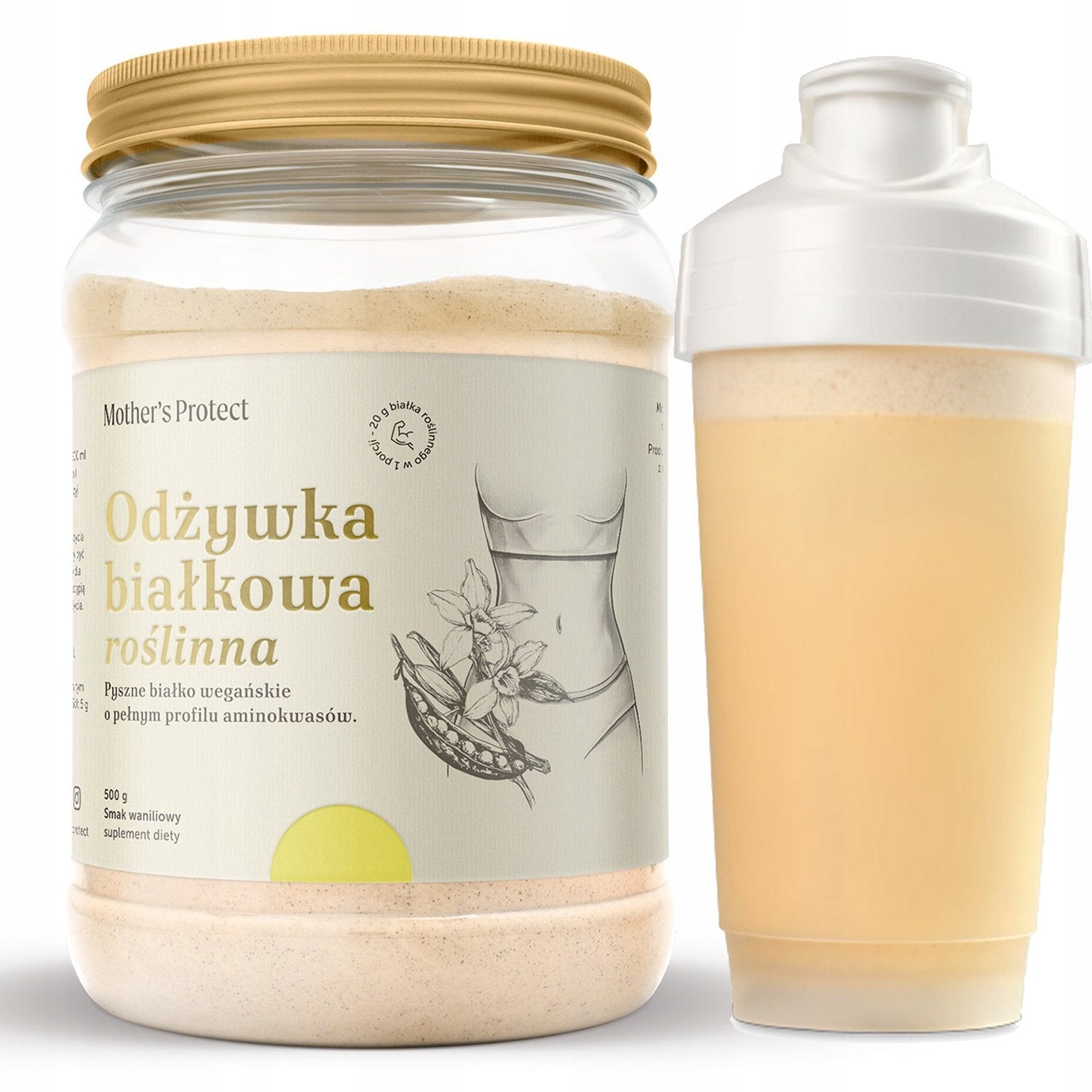 Mother's Protect Protein Conditioner Vanilla Powder 500 g Vegan Expiration date at least 1 year from the date of purchase