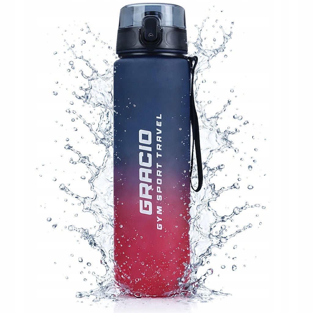 Motivational Water Bottle Tritan 1L Measure BPA Free Sport GRACIO