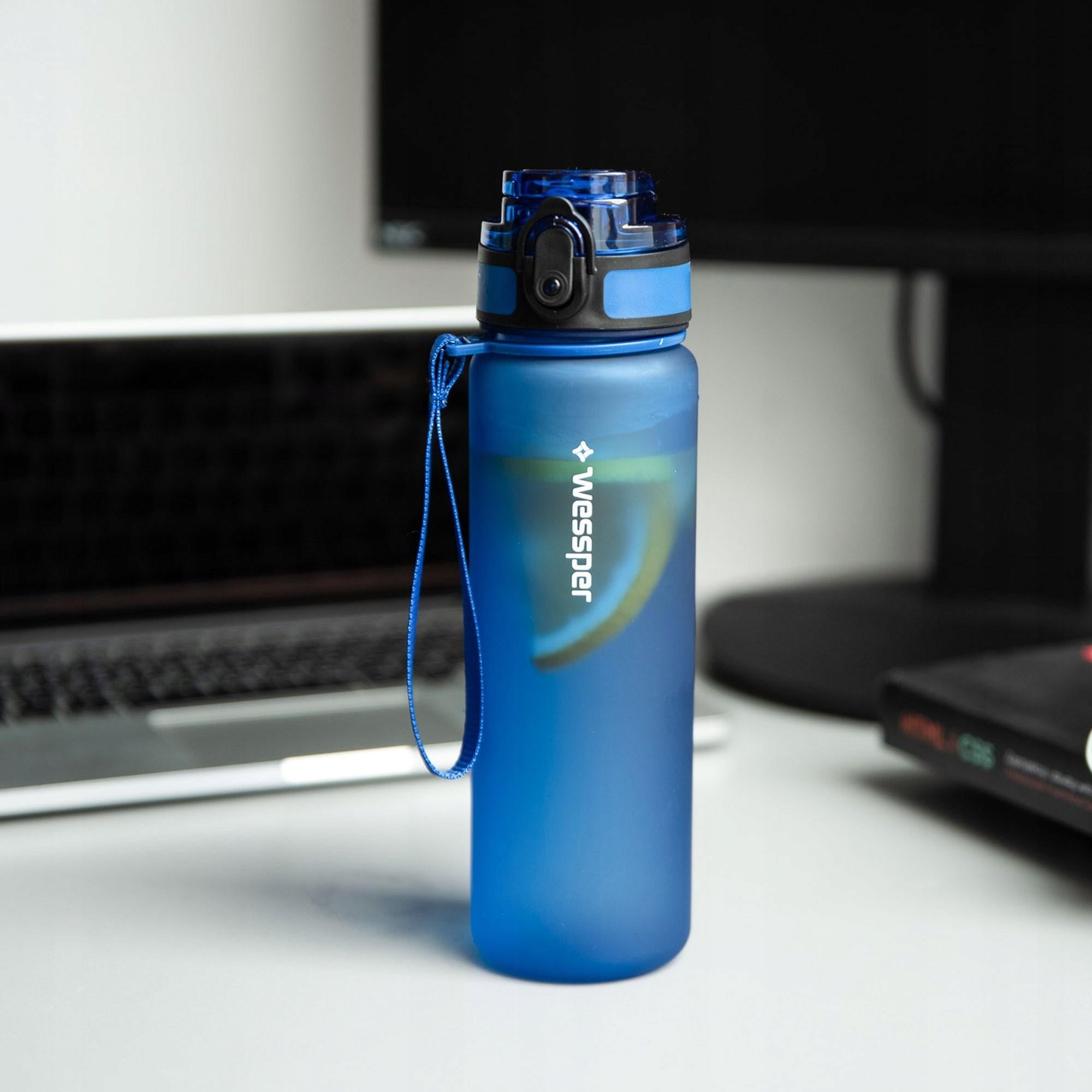 Motivational sports water bottle with mouthpiece tritan 0,5l Wessper EAN (GTIN) 5902668840941