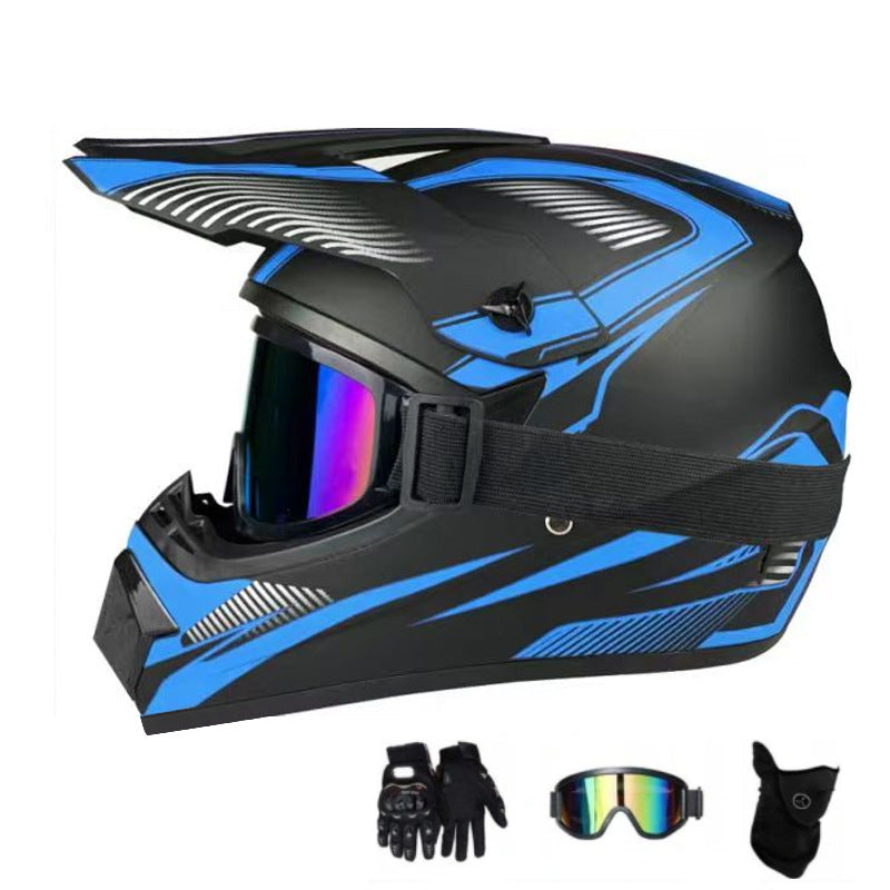Motocross helmet children's set Full-Face - off-road goggles + gloves Model Zakupy_pl