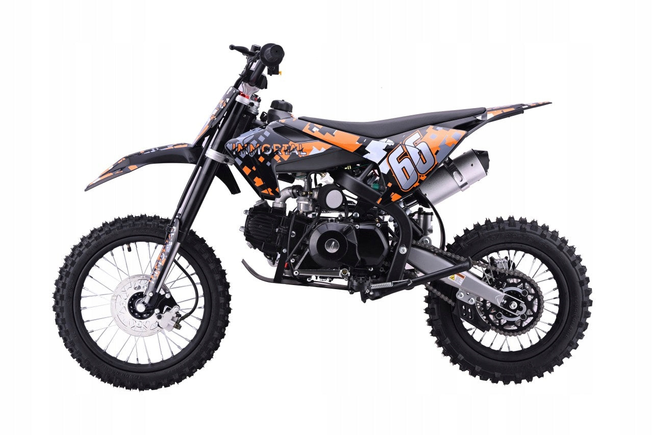 Motor Cross Combustion IMMORTAL 110cc 4 Gears Wheels 14/12 Orange Brand Ramiz