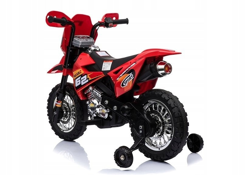 Motor Cross for Kids Battery Operated Auxiliary Wheels LED Sounds Brand LEAN Toys