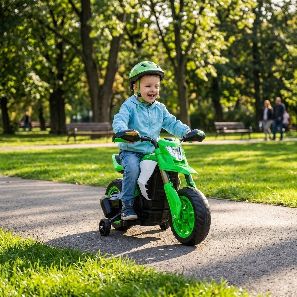 Motor For Baby Rechargeable Tricycle Electric LED Lights Green Packaging status original
