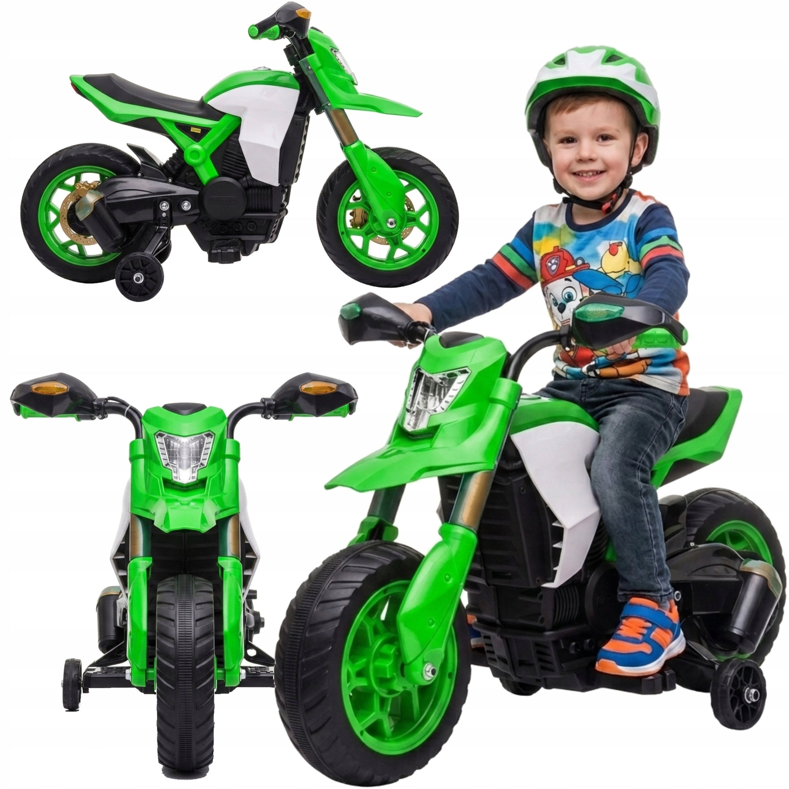Motor For Baby Rechargeable Tricycle Electric LED Lights Green