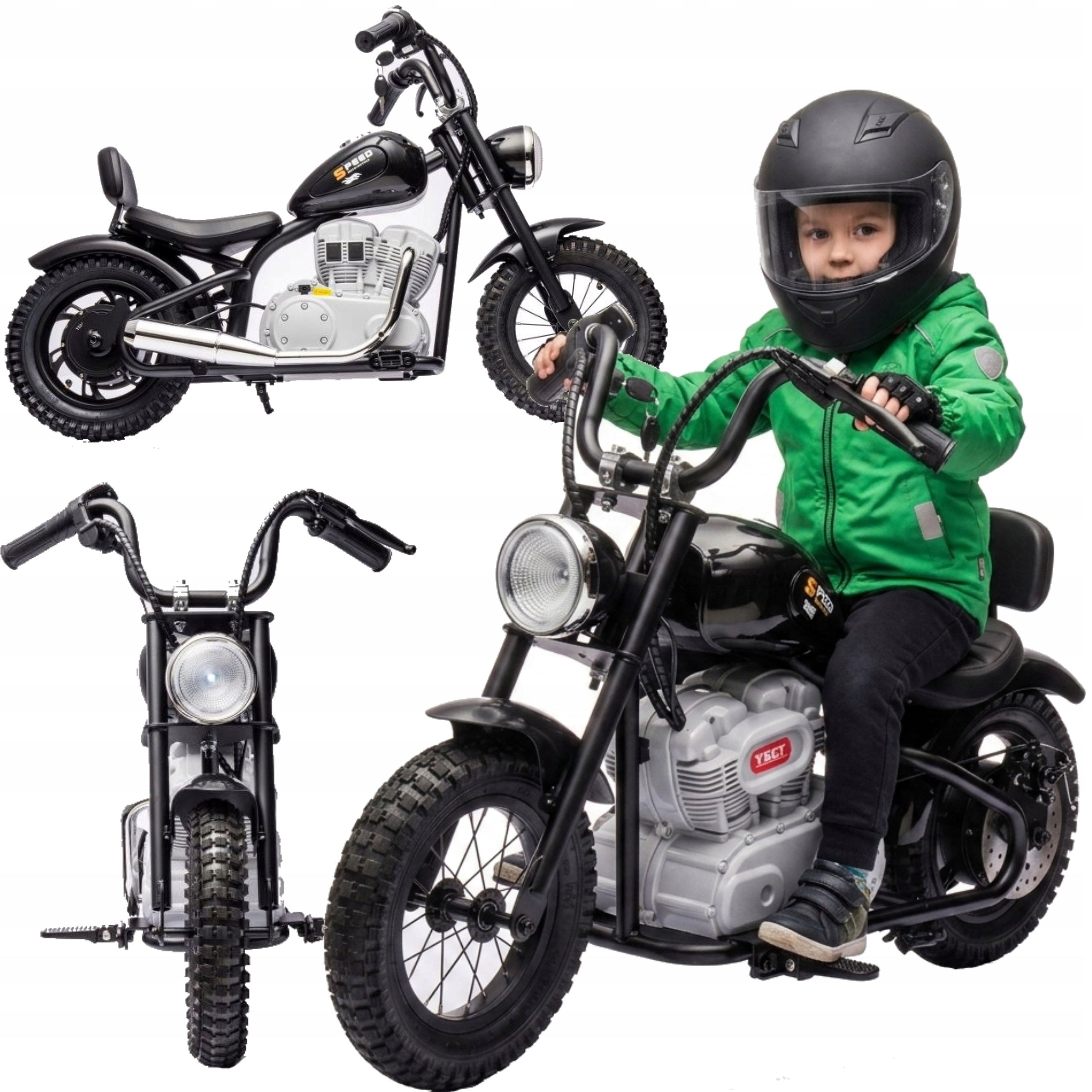 Motor For Children's Battery 36V Pumped Wheels LED Light Black