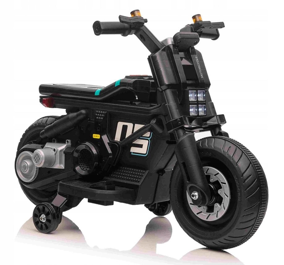 Motor Motorcycle for Rechargeable Battery Light Sounds Black