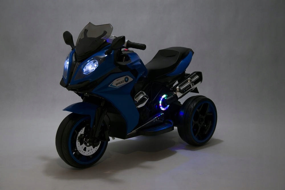 Einsitziges Kinder-Elektromotorrad Speed ​​01300ST, blau 