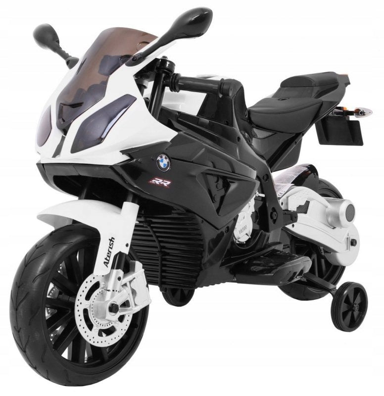 Motor for battery BMW S1000 RR for children Black + Auxiliary wheels +