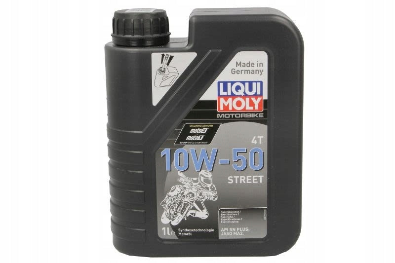 Motor oil 4T Street 10W50 1l, API SN+ JASO MA-2 Synthetic LIQUI MOLY
