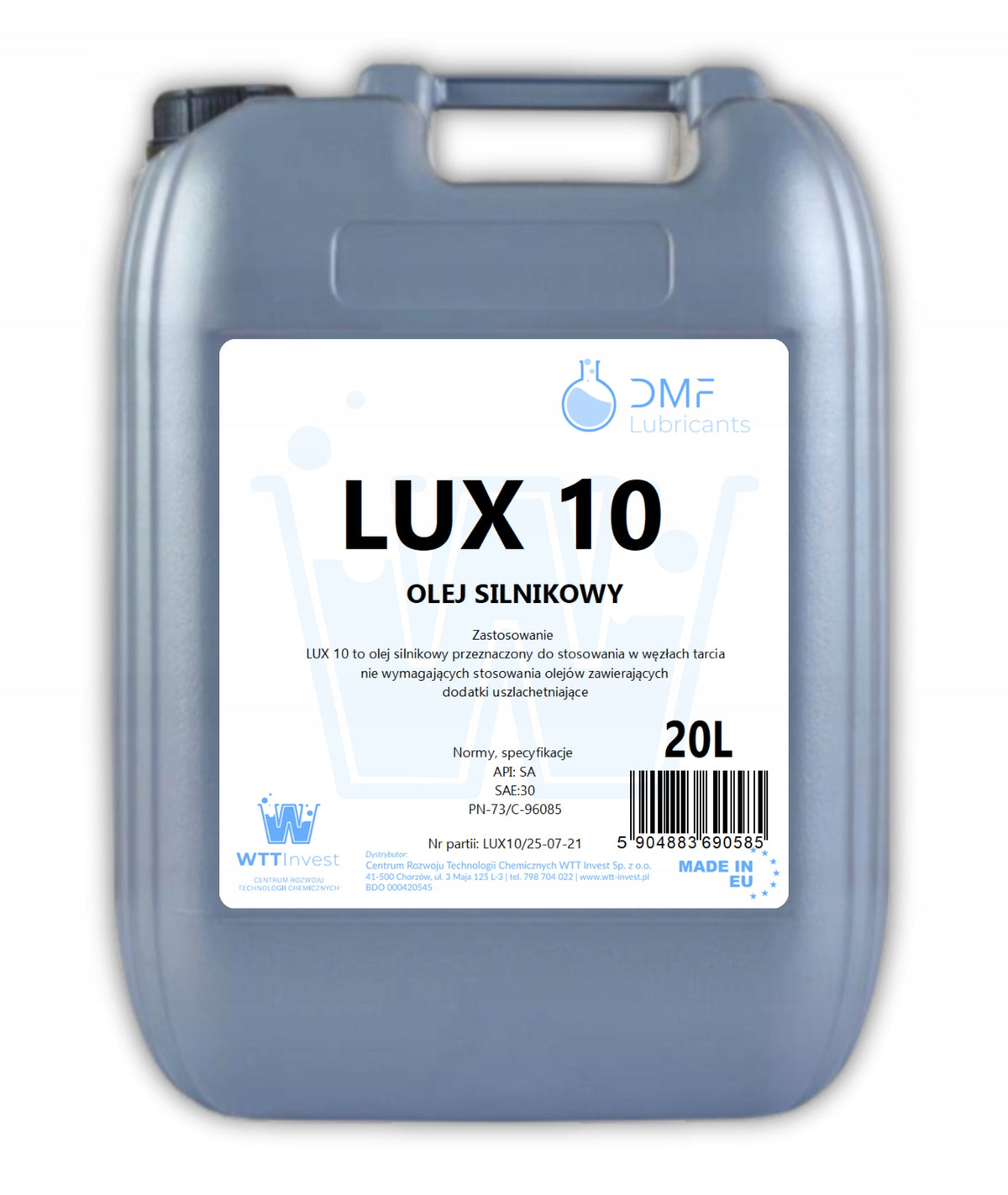 Motor oil LUX 10 | 20L DMF OIL Packaging volume 20 l