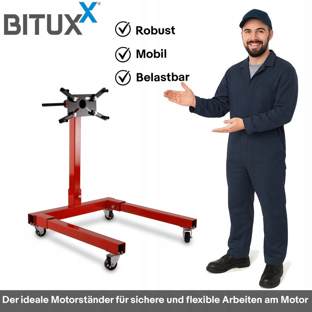 Motor rack 570 kg rotary mobile workshop 4 wheels 360° Product weight with unit packaging 26.2 kg