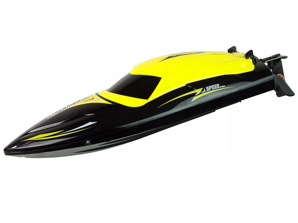 Motorboat R/ C 2,4G yellow 35 km/ h 440x220 mm Lean Toys Brand LEAN Toys