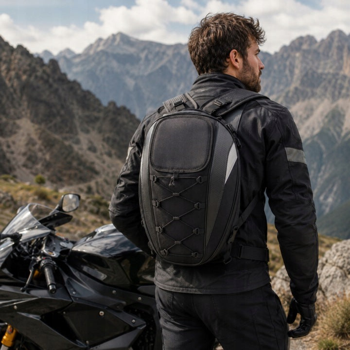 Motorcycle Backpack 2in1 Helmet Bag Seat Cover Waterproof Moto Manufacturer no brand