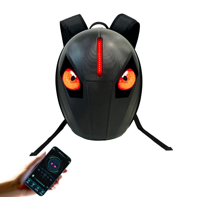 Motorcycle Backpack for Helmet Waterproof LED Display Bluetooth App Packaging status original