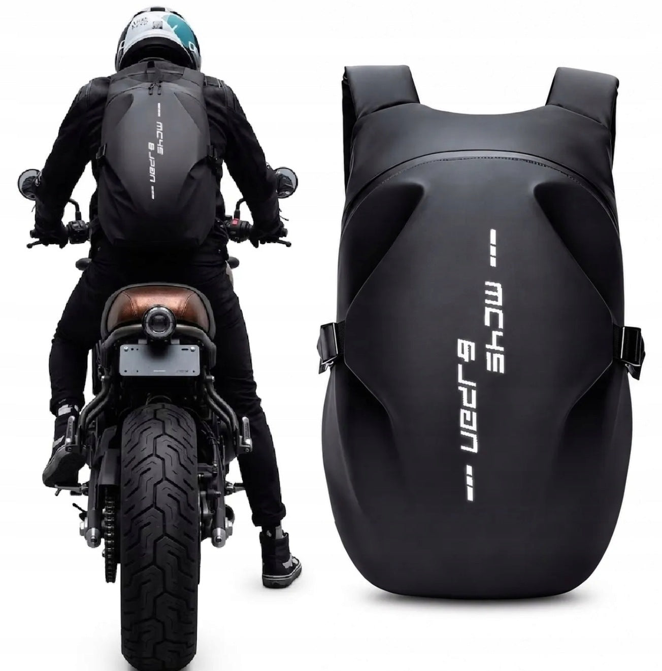 Motorcycle Backpack for Motorcycle Black for Helmet Waterproof