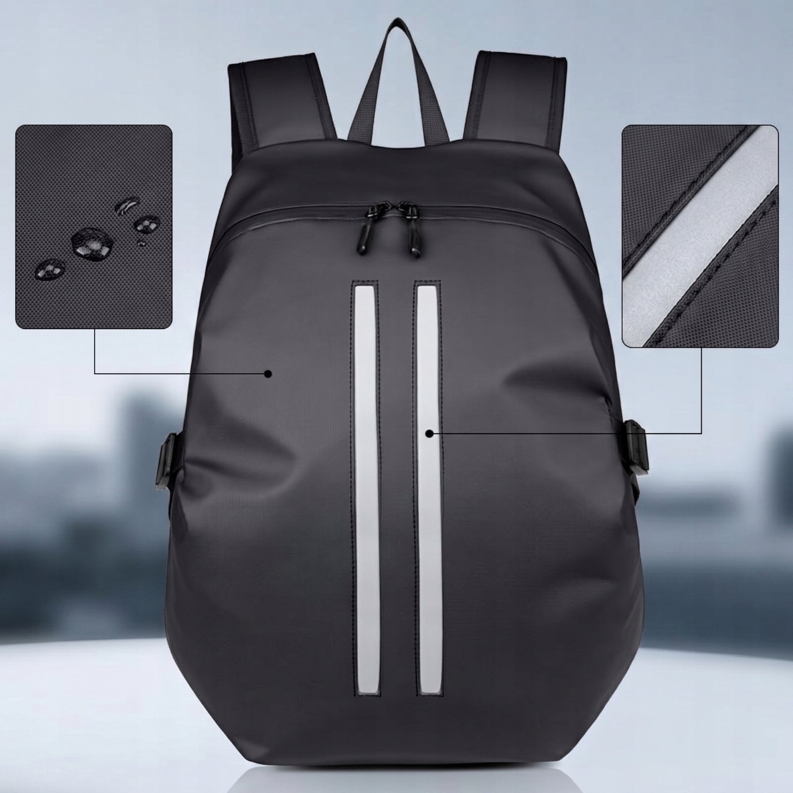 Motorcycle Backpack with Helmet Holder Water-Repellent for Daily Commute Manufacturer no brand
