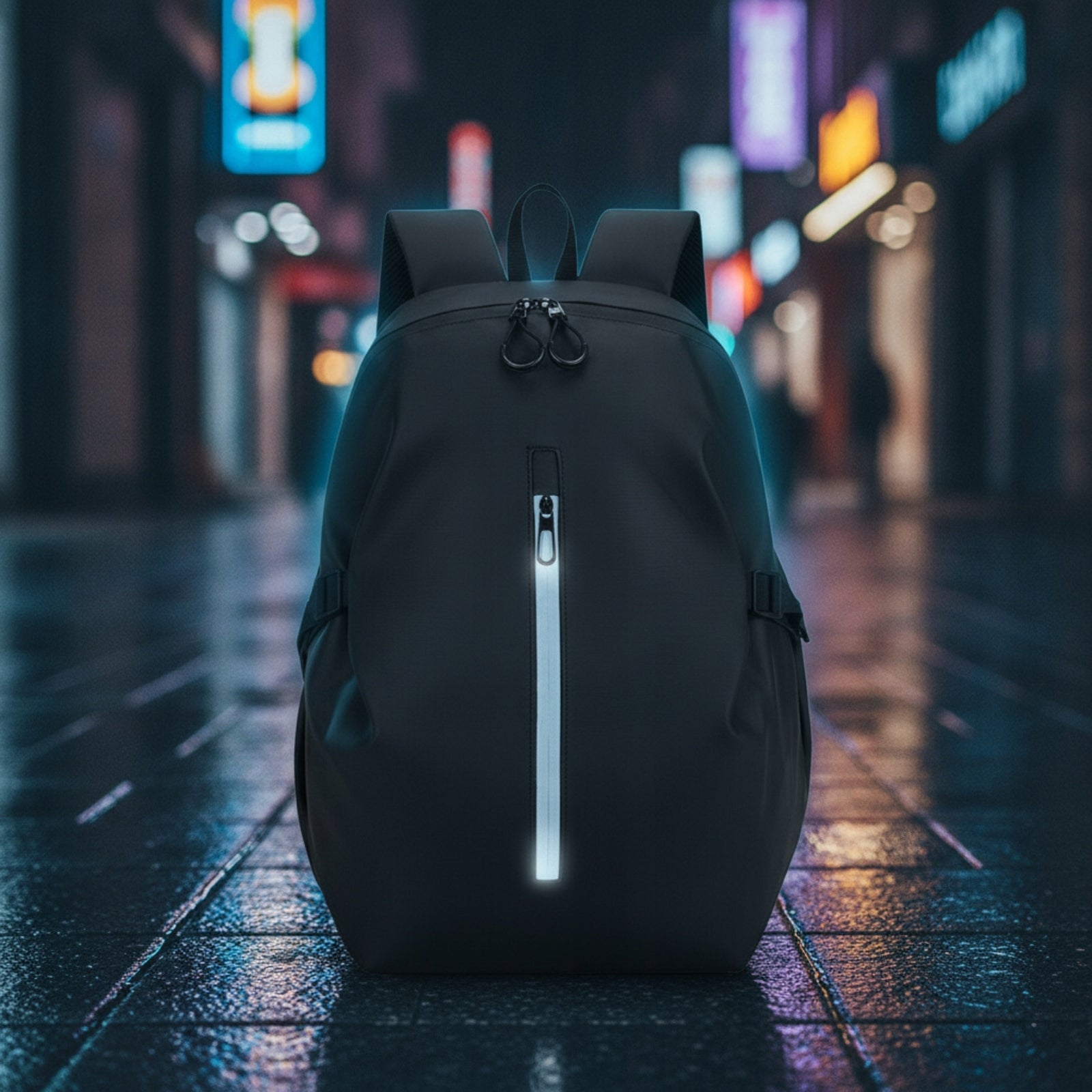 Motorcycle Bag with Reflective Stripe Streamlined Motorcycle Backpack Roomy Packaging status original