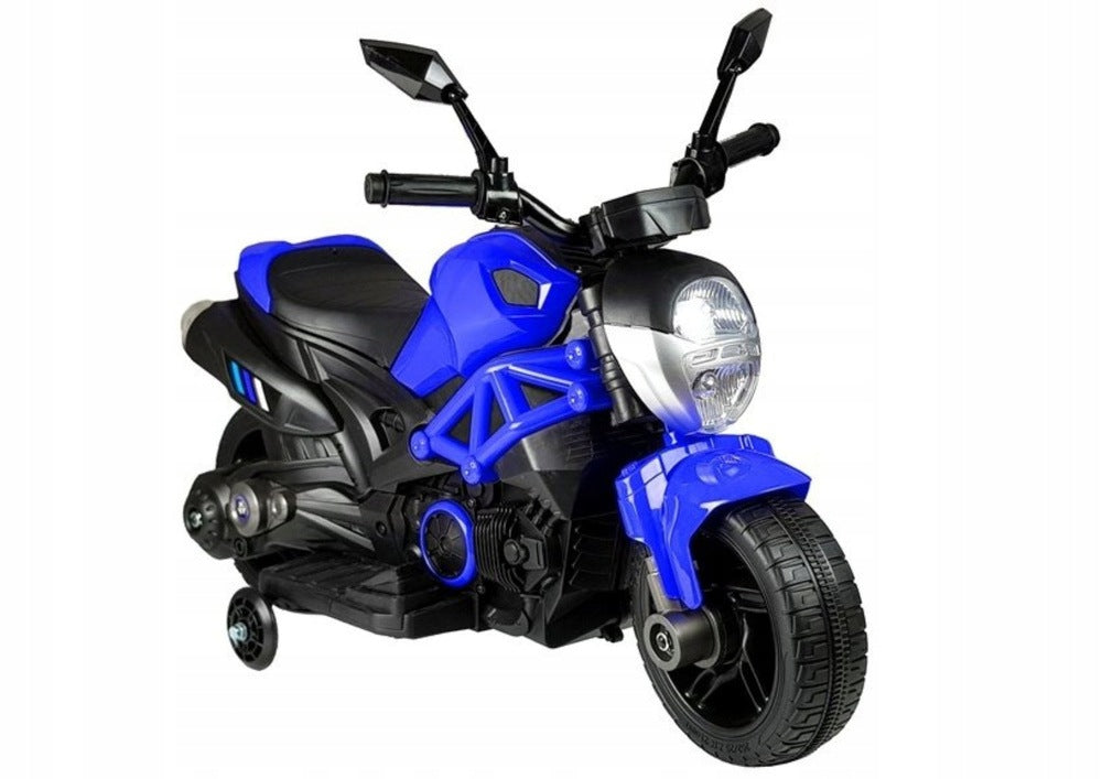 Motorcycle Battery Pack for Kids with LED Light Blue for Toddlers