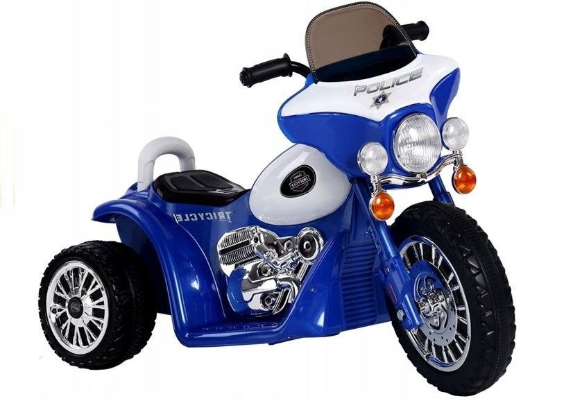 Motorcycle Battery Tricycle JT568 Police For Children LED Blue
