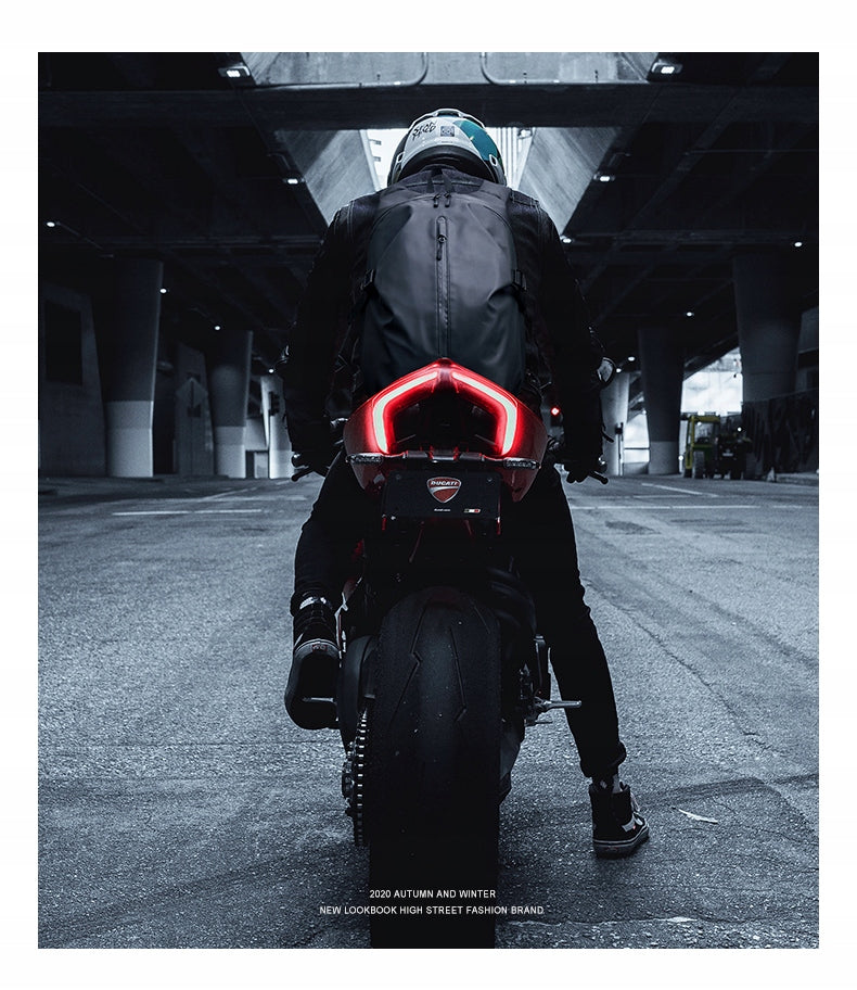 Motorcycle Bike Backpack Lightweight Universal Black for Helmet Waterproof Manufacturer no brand
