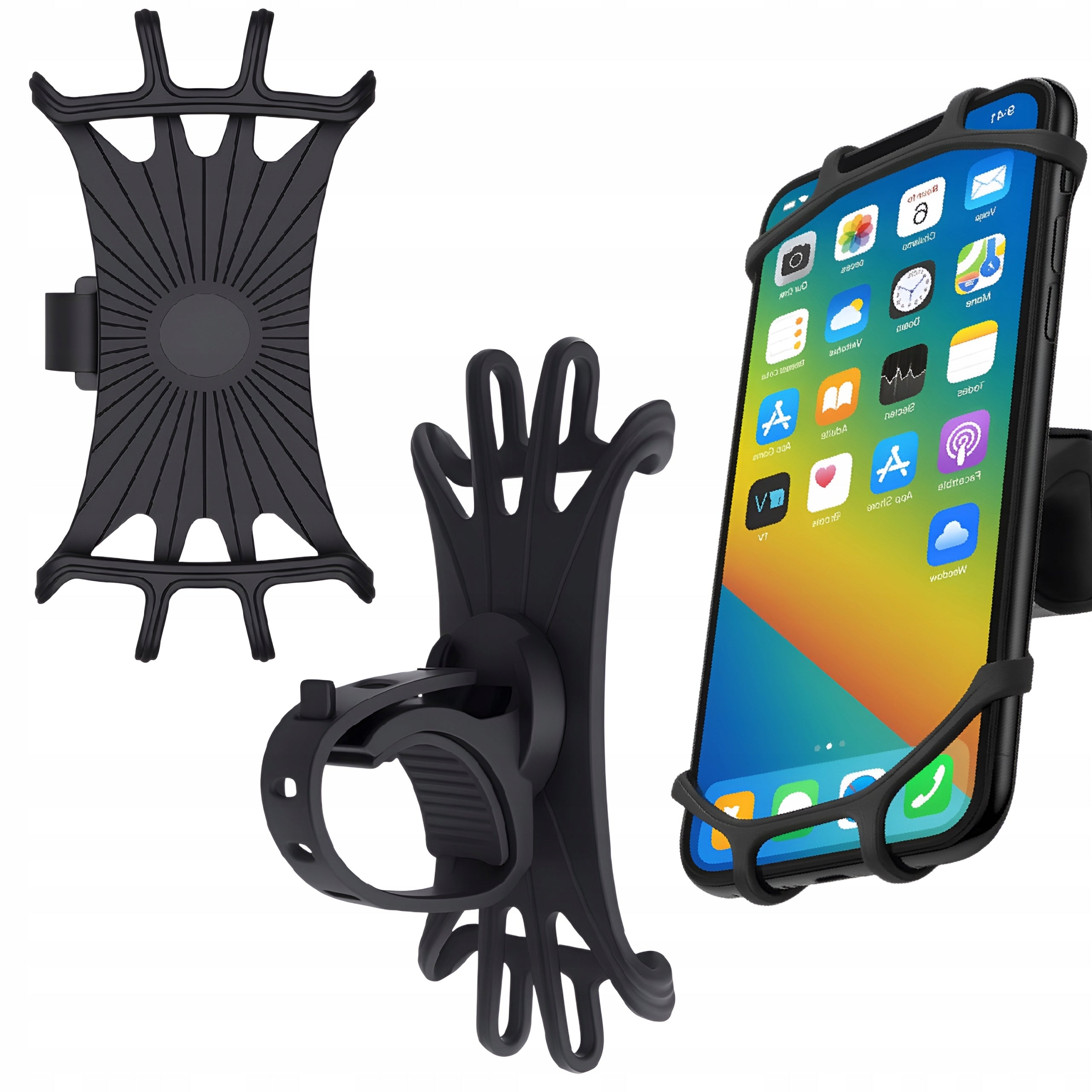 Motorcycle Bike Phone Holder For Steering Wheel Universal Silicone