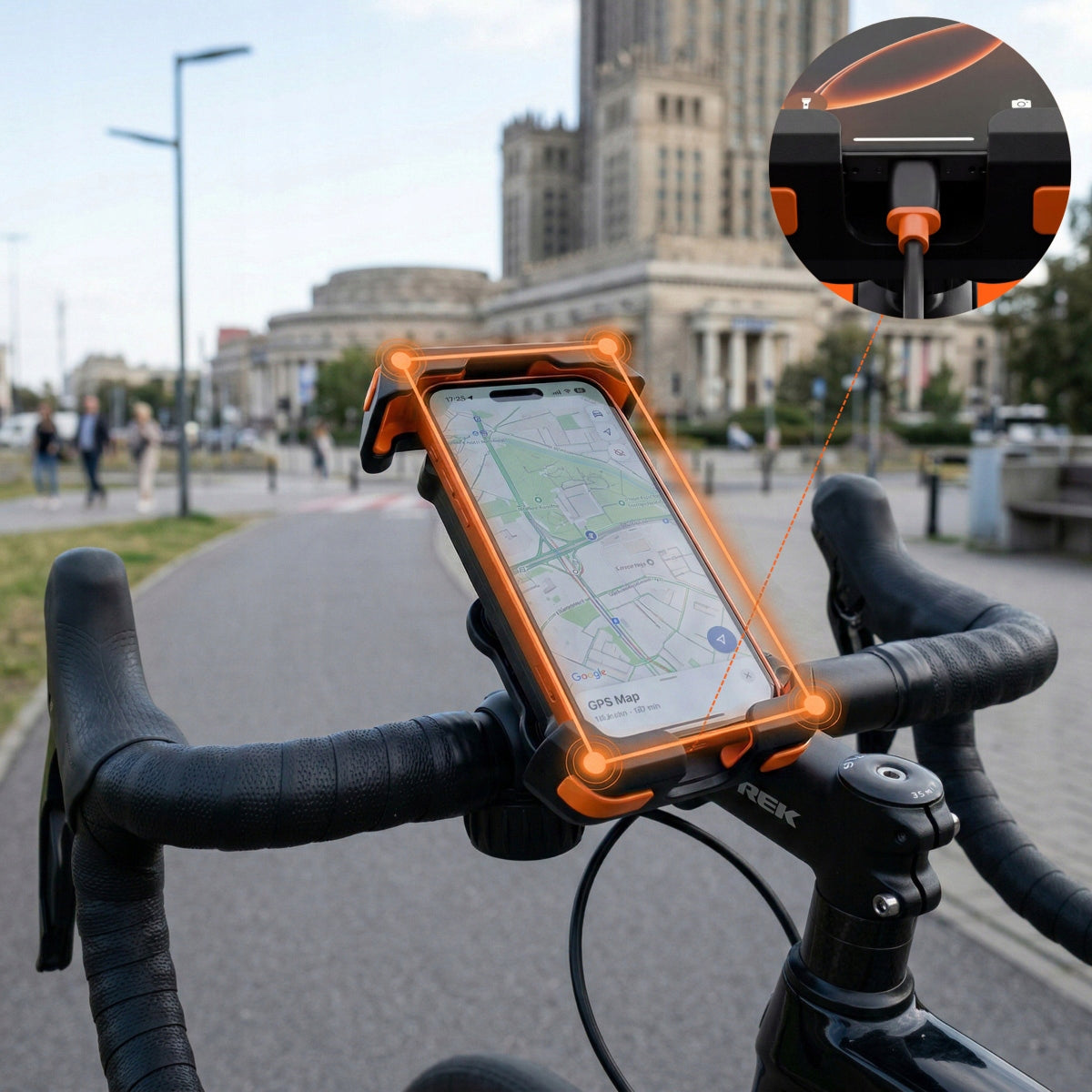 Motorcycle Bike Phone Holder for Bike Anti-Vibration Shock Absorption Brand SUPERO